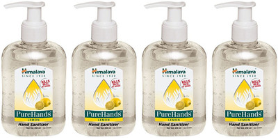 

Himalaya PURE HANDS LEMON SANITIZER, 250 ML PACK, SET OF 4 PACKS, TOTAL 1000 ML(1000 ml, Pump Dispenser, Pack of 4)