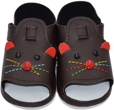 

Baby Bucket Boys & Girls Velcro Flats(Brown