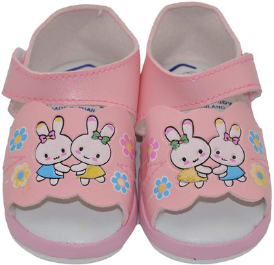 

Baby Bucket Girls Velcro Flats(Pink