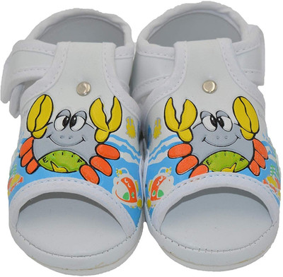 

Baby Bucket Boys & Girls Velcro Flats(White