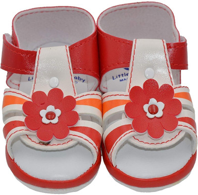 

Baby Bucket Girls Velcro Flats(Red