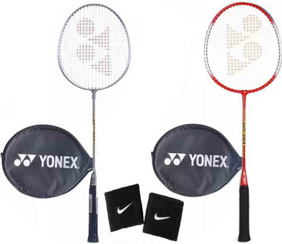 

Yonex GR-303 ( 2 Racquet ) ( Color on Availability ) 1 Pair Wrist Band Badminton Kit