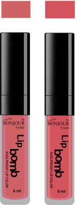 

Bonjour Paris Kiss Proof Pur Matte Lip Gloss(12 ml, Nute 06, Wild Blush 16)