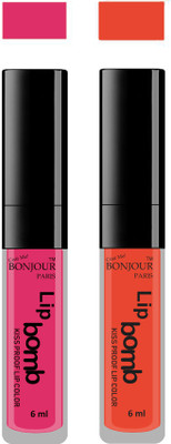 

Bonjour Paris Kiss Proof Pur Matte Lip Gloss(12 ml, Pink 05, Brick Orange 15)