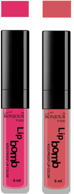 

Bonjour Paris Kiss Proof Pur Matte Lip Gloss(12 ml, Pink 05, Wild Blush 16)