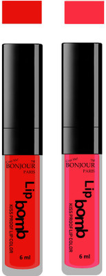

Bonjour Paris Kiss Proof Pur Matte Lip Gloss(12 ml, Bunt Amber 03, Peach 08)