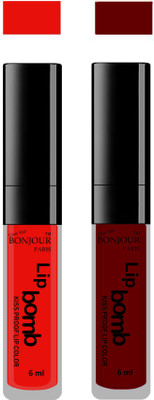 

Bonjour Paris Kiss Proof Pur Matte Lip Gloss(12 ml, Bunt Amber 03, Mauve 11)