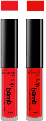 

Bonjour Paris Kiss Proof Pur Matte Lip Gloss(12 ml, Red 02, Bunt Amber 03)