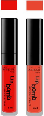 BONJOUR PARIS Kiss Proof Pur Matte Lip Gloss(12 ml, Bunt Amber 03, Brick Orange 15)