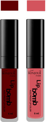 

Bonjour Paris Kiss Proof Pur Matte Lip Gloss(12 ml, Mauve 11, Wild Blush 16)