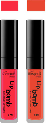

Bonjour Paris Kiss Proof Pur Matte Lip Gloss(12 ml, Peach 08, Brick Orange 15)