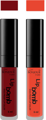 

Bonjour Paris Kiss Proof Pur Matte Lip Gloss(12 ml, Brown 13, Brick Orange 15)