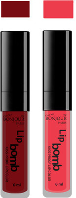 

Bonjour Paris Kiss Proof Pur Matte Lip Gloss(12 ml, Brown 13, Irresistble Pink 14)