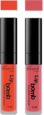 

Bonjour Paris Kiss Proof Pur Matte Lip Gloss(12 ml, Brick Orange 15, Wild Blush 16)