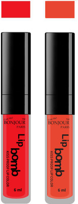 

Bonjour Paris Kiss Proof Pur Matte Lip Gloss(12 ml, Red 02, Brick Orange 15)