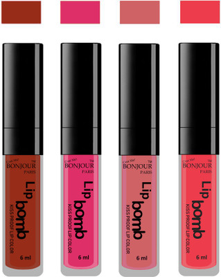 

Bonjour Paris Matte Lipstick(Tan-Pink-Nute-Irresistble Pink, 24 ml)