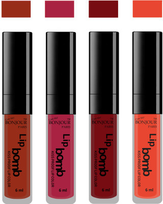 

Bonjour Paris Matte Lipstick(Tan-Wine-Brown-Brick Orange, 24 ml)
