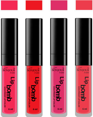 

Bonjour Paris Matte Lipstick(24 ml, Hot Pink-Red-Pink-Irresistble Pink)