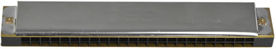 

megashine Bee Harmonica Mouth Organ 24 holes 48 tones steel plate (silver)(Silver)