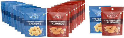 

Sonal Dry Fruit Roasted Almonds, Cashews(240 g, Pouch)