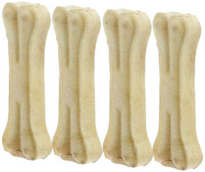 

SAWAY Calcium Treat Press bone Digestible White bone 6 inch 4 piece Chicken Dog Chew(420 g, Pack of 4)