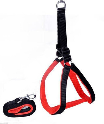 

pet hub Dog Harness & Leash(, black and red