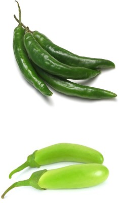 ZONATO Vegetable seeds Green Chili and Green Brinjal Combo pack of 100 best quality premium Seed(50 per packet)