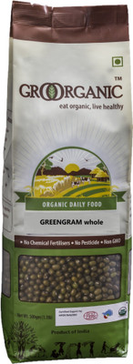 

GroOrganic Unpolished Green Moong Dal (Whole)(500 g)