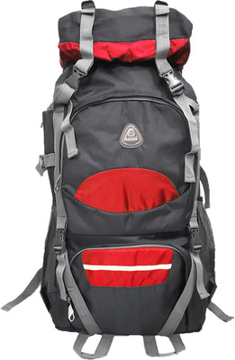 BAGGON Rucksack Trekking Backpack Rucksack - 70 L(Grey, Red)