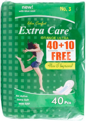 

Extra Care Orange Ultra pack of 2 Sanitary Pad(Pack of 40)
