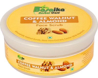 

Basaika Herbal Care Coffee Walnut & Almond face Scrub, 100% Natural Ingredients & Parabeen Free (Skin brightening | prevent clogged pores | Natural Exfoliator | Reduces Cellulite | Reduces Puffiness | Minimize Dark Circles | Delays Skin Aging | Moisturize