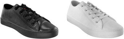 Zapatoz Black & White Tennis Eva Casual Shoes for Men & Boy's Sneakers For Men(Black, White