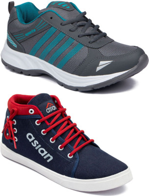 

Asian Casual shoes,Sports Shoes,Phylon Shoes,Walking shoes,Loafers,Sneakers,Traning shoes,Gym shoes, Walking Shoes For Men(Grey, Blue, Multicolor