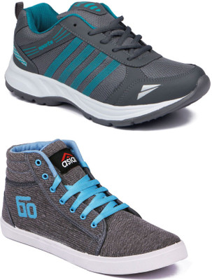 

Asian Casual shoes,Sports Shoes,Phylon Shoes,Walking shoes,Loafers,Sneakers,Traning shoes,Gym shoes, Running Shoes For Men(Grey, Multicolor