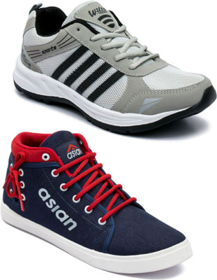 

Asian Casual shoes,Sports Shoes,Phylon Shoes,Walking shoes,Loafers,Sneakers,Traning shoes,Gym shoes, High Tops For Men(Grey, Blue, Multicolor