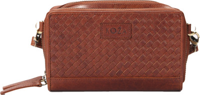 

Koza Women Casual Brown Genuine Leather Sling Bag