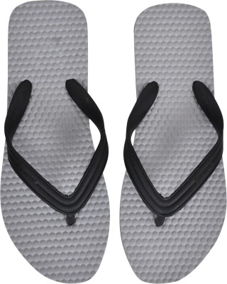 HAWALKER Men Hawalker Upper White Men's Rubber Flip Flops Slippers(Grey , 5 UK/India)