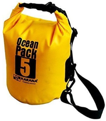 

Italish 19 inch/48 cm (Expandable) 5 Liter Waterproof Outdoor Ocean Pack Dry Bag For Drifting Swimming Gym Bag(Yellow)