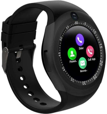 

Junaldo Y1S black Smartwatch(Black Strap Free Size)
