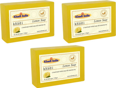

Leafveda Khadi Lemon Soap pack of 3(375 g, Pack of 3)