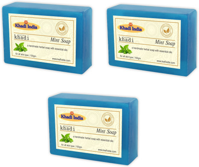 

Leafveda Khadi Mint Soap pack of 3(300 g, Pack of 3)