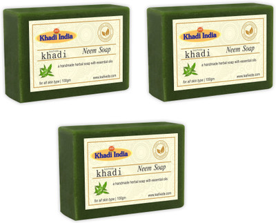 

Leafveda Khadi Neem Soap pack of 3(300 g, Pack of 3)