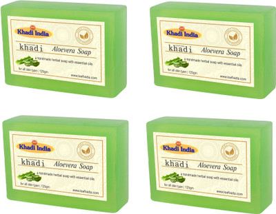

Leafveda Khadi Aloe Vera Soap pack of 4(500 g, Pack of 4)