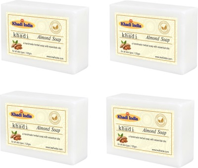 

Leafveda Khadi Veda Almond Soap pack of 4(500 g, Pack of 4)