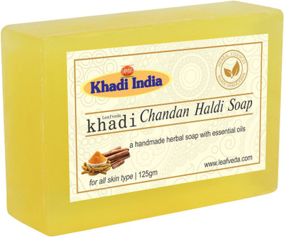

Leafveda Khadi Chandan Haldi Soap(125 g)