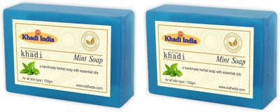 Leafveda Khadi Mint Soap pack of 2(200 g, Pack of 2)