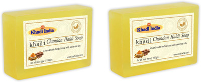 

Leafveda Khadi Chandan Haldi Soap pack of 2(200 g, Pack of 2)