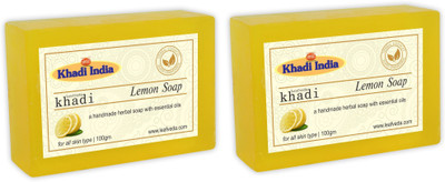

Leafveda Khadi Lemon Soap pack of 2(200 g, Pack of 2)