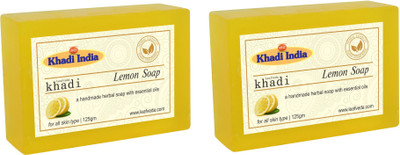 

Leafveda Khadi Lemon Soap Pack of 2(250 g, Pack of 2)
