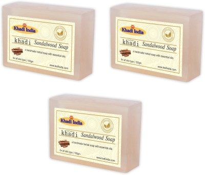 

Leafveda Khadi Sandalwood Soap pack of 3(300 g, Pack of 3)